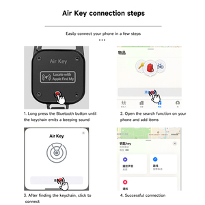 Anti-lost Fashion Smart Custom <strong>Bottle</strong> <strong>Opener</strong> Carabiner Metal Phone Keychain Accessories Lightweight Work With Apple Find My - Product Image 5
