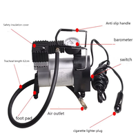 Portable 12v Single Cylinder Power Inflator Pump for Car and Motorcycle Tire Inflation Car Accessories