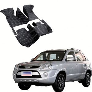 Tapis de sol de voiture en cuir sur mesure de marque pour Tucson 2005-2015, ensemble complet de 3 pièces, épaisseur 10 mm - Product Image 1