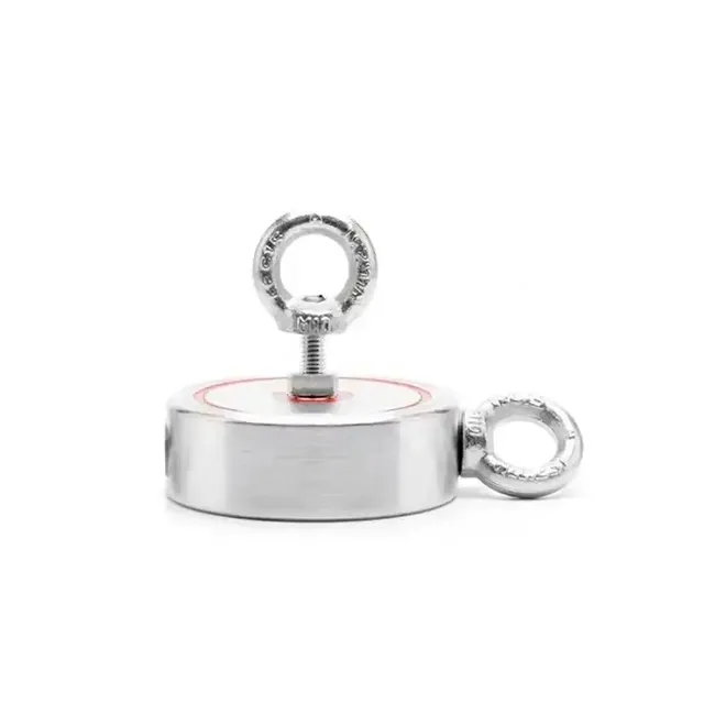 Powerful Magnets Two-sides Custom 300kg Pull Force Super Strong Treasure Salvage Magnetic Hook Neodymium Magnet