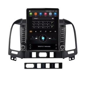 Style <span class=keywords><strong>Tesla</strong></span> pour Hyundai Santa Fe 2006-2012 Autoradio Carplay DSP BT Stéréo de voiture RDS 4G Système audio de voiture Électronique automobile - Product Image 3