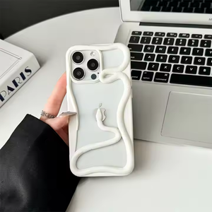 Coque de protection pour téléphone portable en TPU 3D créative, creuse, en forme de serpent, antichoc, accessoires pour iPhone 16 15 14 13 12 11 Pro MAX - Product Image 6