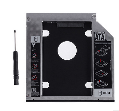 Aluminum 12.7mm 2.5 Inch SATA SSD HDD Caddy with CD/DVD-Rom Optical Bay for Laptop 4TB Support