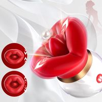 Vibrateur lingual avec fonctions de léchage, de succion et de vibration, étanche, rechargeable et portable