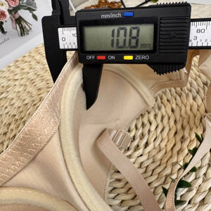 2321 #2025 novedad de verano sujetador fino de moda para mujer al por mayor diario suave Color sólido ajustable en el pecho sujetador de punto - Product Image 6