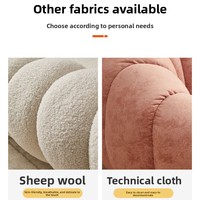 Fauteuil de sol pliable en velours en forme de citrouille, une place, pour petits appartements et salons de beauté - Style moderne