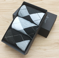 Emballage de boîte-cadeau personnalisé Chaussettes de travail pour hommes Chaussettes en coton de haute qualité pour hommes Chaussettes formelles d'affaires avec logo