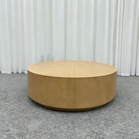 Table basse ronde en bois massif durable, mobilier de luxe Sigma, design moderne pour salon, table centrale
