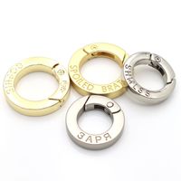 Aksesoris Gantungan Kunci, Liontin Logam, Penghubung, Cincin Gerbang Terbuka, Penjepit Carabiner, Cincin O Logam