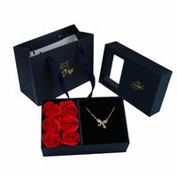 Dropshipping Produits 2025 Boîte à bijoux fleur immortelle Roses Fenêtre Boîte cadeau Bague Boucles d'oreilles Pendentif Collier Boîte à bijoux