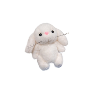 Vêtements <span class=keywords><strong>de</strong></span> <span class=keywords><strong>jardinier</strong></span> <span class=keywords><strong>Chapeau</strong></span> <span class=keywords><strong>de</strong></span> poupée lapin en peluche Porte-clés lapin en fausse fourrure douce Sac d'école mignon Pendentif Jouet en peluche Cadeau d'anniversaire - Product Image 1