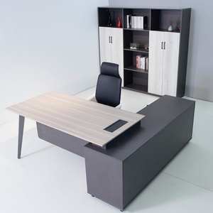 Good Quality Extendable L-Shaped Executive Office <b>Desk</b> and Chair Set Modern Wooden Design with 5-Year Warranty - Product Image 4