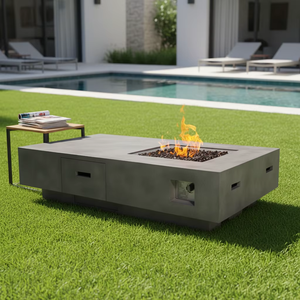 Modern Free Style Propane Gas <b>Fire</b> Table Outdoor <b>Fire</b> <b>Pit</b> with Corten Steel Construction 50000BTU Heating for Garden & Party Use - Product Image 1