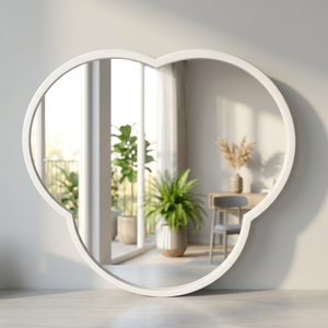Wholesale Customized Shape White Metal Framed <b>Mirror</b> for Modern Living Room Wall Decoration - Product Image 1