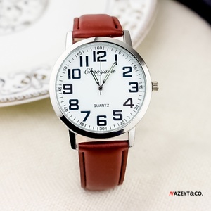 นาฬิกาควอทซ์สำหรับผู้ชายพร้อมตัวเลขขนาดใหญ่และเข็มเรืองแสง - Product Image 4