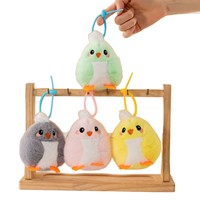 Porte-clés en peluche mignon et doux en forme d'ours avec nœud et t-shirt en tissu, pendentif pour sac à dos, jouet en peluche