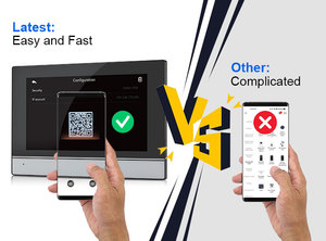 <span class=keywords><strong>2025</strong></span> tren baru 1080P WIFI Video interkom pintu ponsel 7 inci Monitor dengan RFID Tuya App pengendali jarak jauh membuka kunci kontrol akses