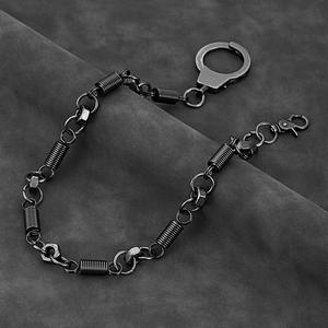 Gran oferta, cadena de cartera con esposas, Clip de pantalón Punk de enlace de resorte plateado para rebeldes, cadena de pantalón de Metal duradera - Product Image 1
