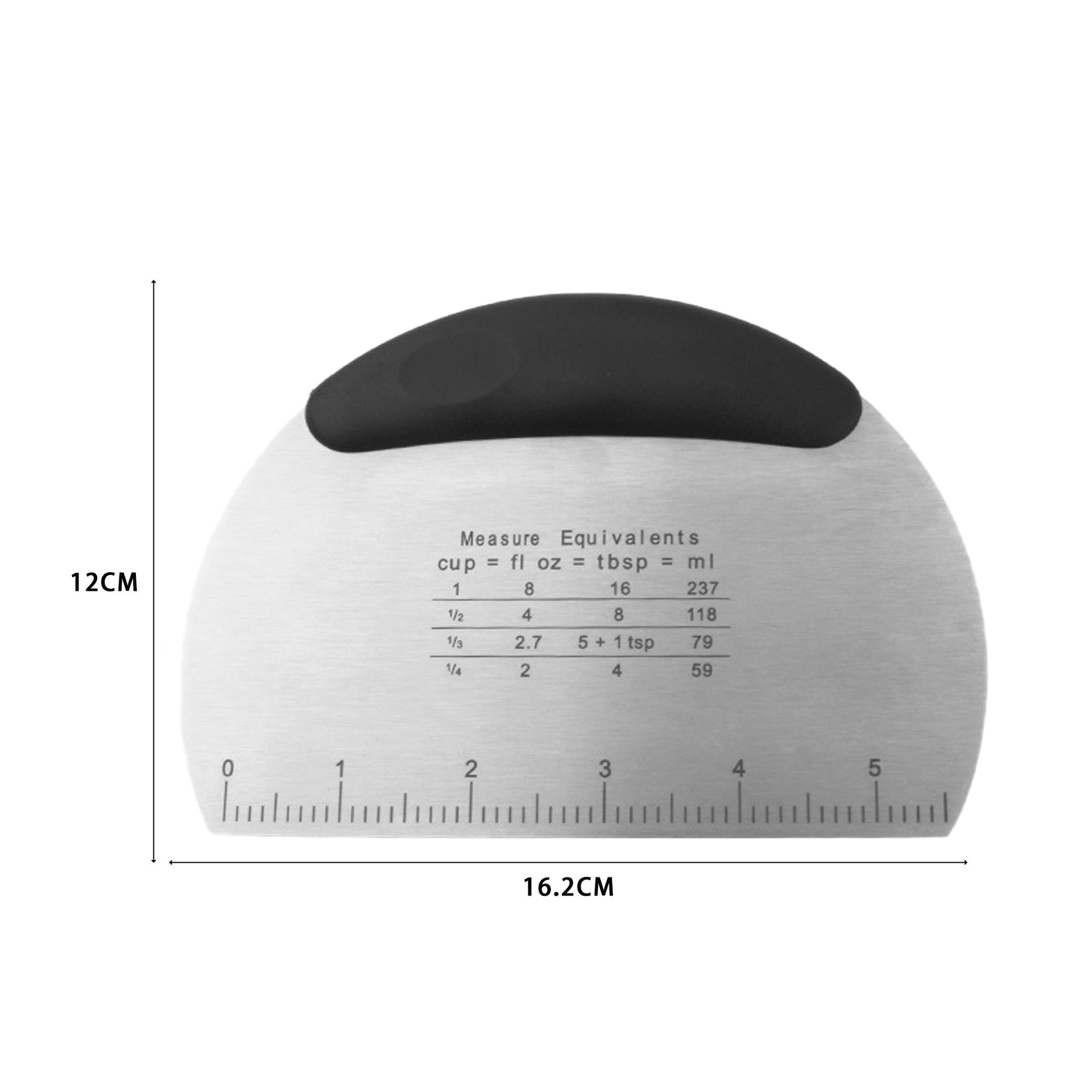Black cutting knife-double sided scale-opp bag