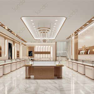 تصميم متجر المجوهرات الراقية تصميم داخلي أثاث فاخر مخصص تصميم صالة عرض المجوهرات - Product Image 2