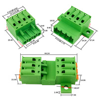 Set Blok Terminal Lengkap Jantan-Betina Pitch 5.08mm - Tipe Pegas Pemasangan Aman Tipe Pasangan Inline