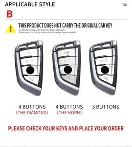 Housse de clé de voiture pour BMW X1 X3 X4 X5 F15 X6 F16 G30 7 Series G11 F48 F39 <span class=keywords><strong>520</strong></span> 525 F30 118i 218i 320i Accessoires d'intérieur de voiture - Product Image 6