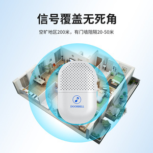 Timbre inalámbrico 901190 con alimentación por batería y 32 melodías para uso doméstico - Product Image 3