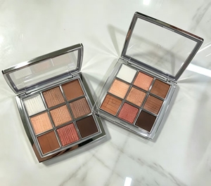 Paleta de sombras de ojos de 9 colores efecto perla, tonos tierra y nude, larga duración, textura suave, estilo Net Red. - Product Image 3