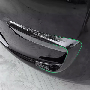 Accesorios externos cromados de fibra de carbono ABS automotriz OEM adecuados para la decoración de la lámpara antiniebla delantera Tesla 2021 Model <span class=keywords><strong>Y</strong></span> - Product Image 6