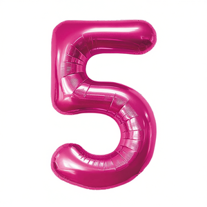 Party Love Number 5 Foil Balloon 45cm Metallic <b>Birthday</b> Party Kids <b>Decoration</b> - Product Image 4