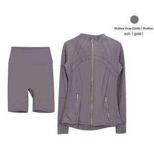 En Stock: Shorts Deportivos para Mujer, Ajustados, Transpirables, Lisos, con Detalles Dorados, Elásticos, para Running, Yoga - Product Image 6