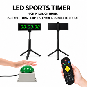 Timer Digitale LED Portatile per Palestra e Fitness <span class=keywords><strong>con</strong></span> Telecomando, Pulsante e Supporto da Tavolo - Product Image 2