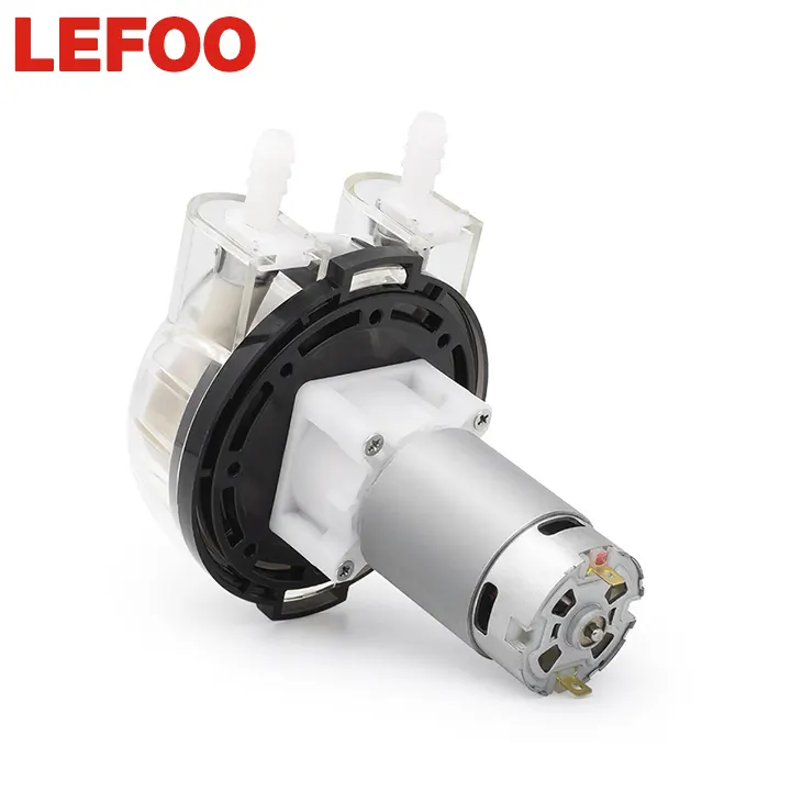 LEFOO 12V/24V 600-3000 مللي/دقيقة مضخة تمعجية ماكينة حشو موزع الصابون مختبر مضخة الجرعة التمعجية