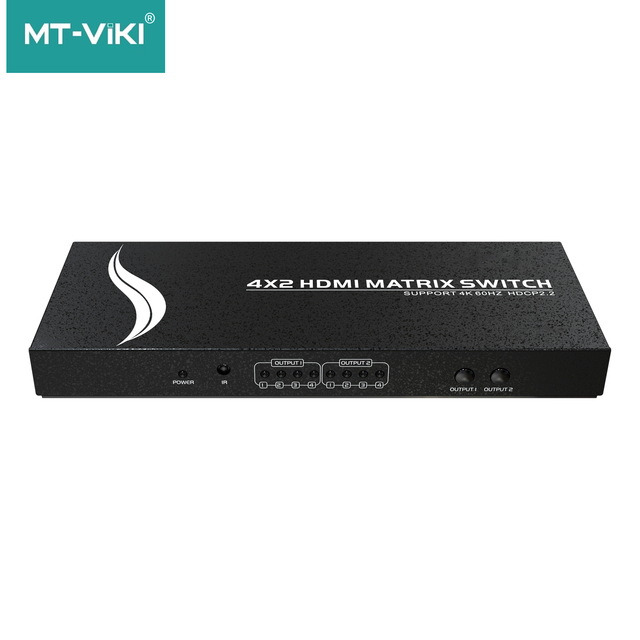 4X2 Hdmi Matrix Switch 4K 60Hz Hdcp Hdmi Matrice Switcher With Remote Control Seamless Switching