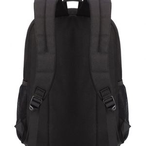 Sac à dos d'école imperméable noir 26L avec logo personnalisé, pour le collège, les voyages et les affaires, avec plusieurs compartiments - Product Image 4