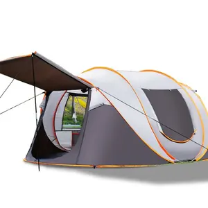 نمط جديد التلقائي المنبثقة في الهواء الطلق التخييم خيمة فقاعية الشكل 4 شخص مع دعم الظل الستار