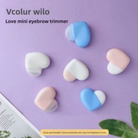 Mini rasoir à sourcils design cœur tendance, outil de dermaplaning facial portable et indolore, tondeuse à sourcils de précision en acier inoxydable