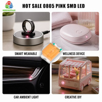 LED rose 0805 3V 5mA à éclat doux pour baguette de beauté, coffret cadeau, bijoux