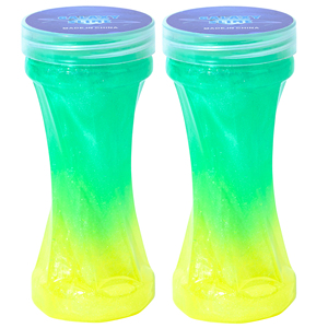 Nouveau design, jouet sensoriel arc-en-ciel bicolore en forme de S pour enfants, boue cristalline, slime transparent scintillant, slime galaxie - Product Image 2