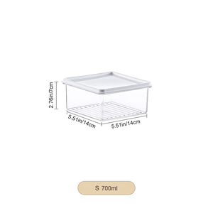 Ensemble de boîtes en <span class=keywords><strong>plastique</strong></span> pour réfrigérateur Boîte de <span class=keywords><strong>conservation</strong></span> des aliments Boîte de rangement de <span class=keywords><strong>conservation</strong></span> de la fraîcheur des légumes de grande capacité - Product Image 6