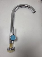 Robinet de cuisine à eau froide en acier inoxydable, pivotant à 360 degrés, finition chromée