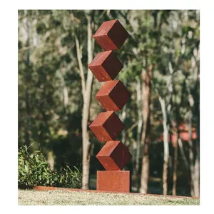 Abstract Tuin Sculptuur Corten Staal Standbeeld Groothandel