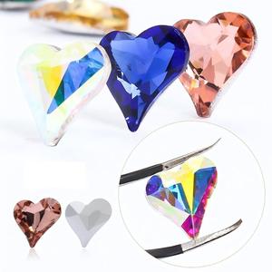 Handcrafted accessories for pointed-soled <b>crystal</b> diamonds with <b>real</b> silver plating. Pointed-soled heart diamonds - Product Image 4