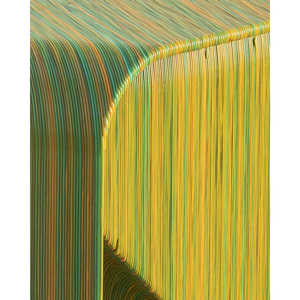 Taburete Made in Italy-Arzachena-Impreso en 3D-Producto PLA-Para Interiores-Diseño Italiano-Verde Brillante Estriado - Product Image 2