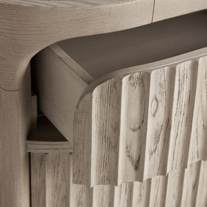 Mueble de Entrada con Consola Esquinera y Cajones de Almacenamiento de Madera Sólida para Sala de Estar de Diseño Moderno - Product Image 5