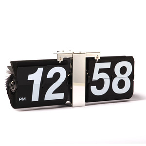 Sáng Tạo Tự Động Lật Đồng Hồ Bảng Đồng Hồ Thiết Kế Hiện Đại Retro Thép Không Gỉ Quay Số Bánh Nghệ Thuật Thạch Anh Đồng Hồ Treo Tường Máy Tính Để Bàn Văn Phòng Đầu Giường - Product Image 3