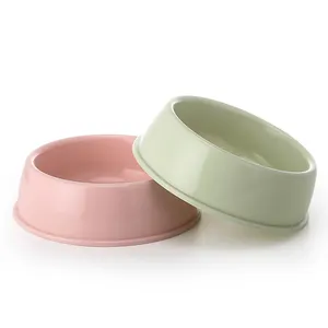 Custom printed plastic dog bowl round shaped pet food bowl