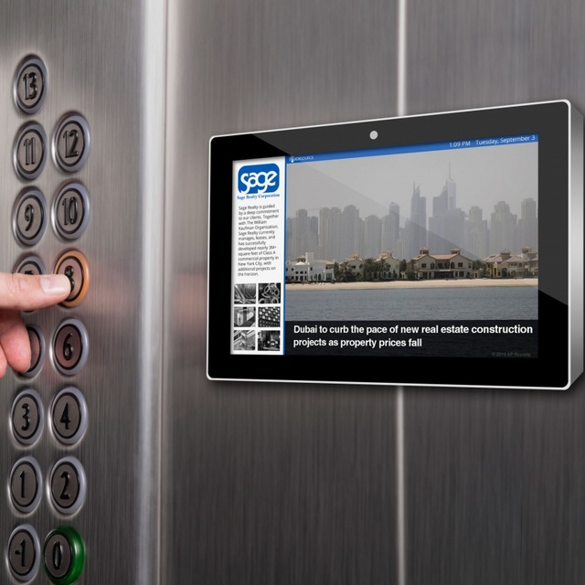 18.5 21.5 23.6inch Wall Mounted Horizontal Vertical Dual Screen CMS Control Digital Signage Elevator Advertising Display