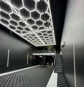 SUEZ Factory Sale Hexagon Ceiling Mounted LED Light for Garages and Workshops Honeycomb Design - Product Image 5