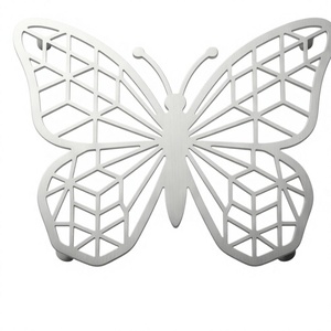 Salvamanteles de Acero Inoxidable con Diseño de Mariposa, Resistente al Calor, Plateado, para Cocina - Product Image 1